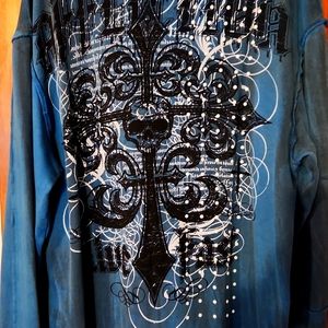 Affliction zip-up hoodie 2XL